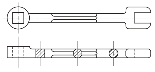 Revolved section